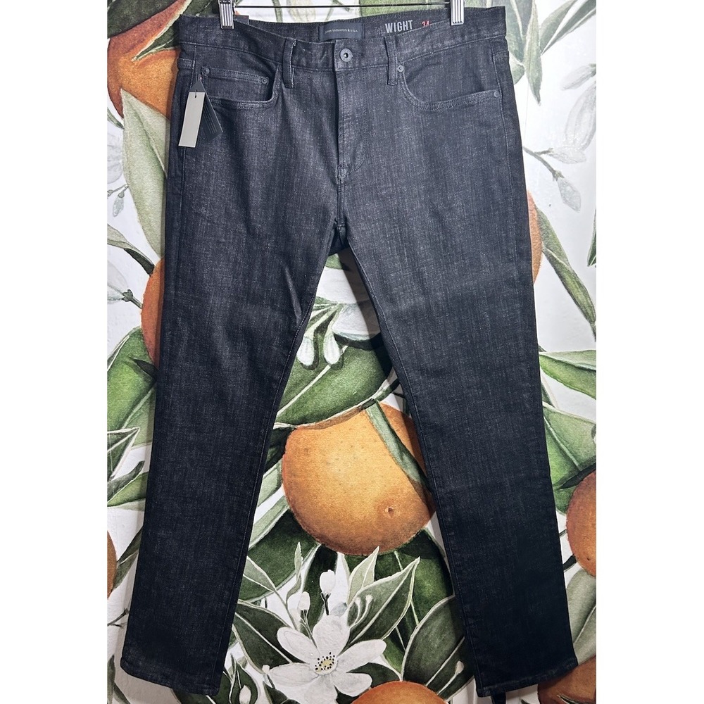 John Varvatos U.S.A. Wight Skinny Jeans Mens 34x33 Gray Stretch Made In USA NWT